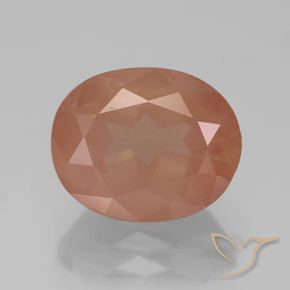 3.75ct Натуральный Красновато-оранжевый Андезин-Лабрадорит, Овал, Полупрозрачный