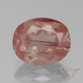 3.36ct Натуральный Оранжево-Красный Андезин-Лабрадорит, Овал, Полупрозрачный