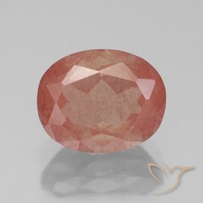 2.90ct Натуральный Средний красный Андезин-Лабрадорит, Овал, Прозрачный