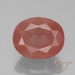 3.85ct Натуральный Бледно-красновато-оранжевый Андезин-Лабрадорит, Овал, Полупрозрачный