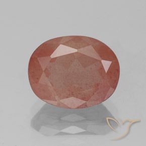 2.69ct Натуральный Бледно-красновато-оранжевый Андезин-Лабрадорит, Овал, Полупрозрачный
