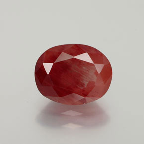 2.40 карата, натуральный Медово-красный Андезин-Лабрадорит, Огранка Овал, Полупрозрачный