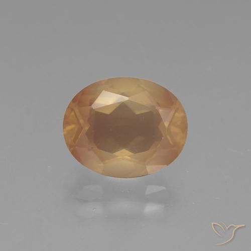 2.97ct Натуральный Оранжево-золотой Андезин-Лабрадорит, Овал, Прозрачный
