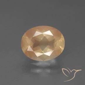 2.61ct Натуральный Светло-персиково-золотой Андезин-Лабрадорит, Овал, Прозрачный