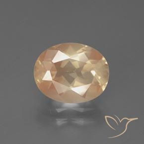 2.59ct Натуральный Светло-персиковый апельсин Андезин-Лабрадорит, Овал, Прозрачный
