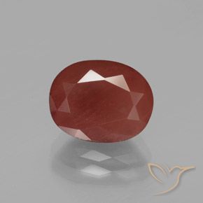 2.88ct Натуральный Оранжево-Красный Андезин-Лабрадорит, Овал, Полупрозрачный