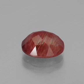 2.73 карата, натуральный Темно-красный Андезин-Лабрадорит, Огранка Овал, Полупрозрачный