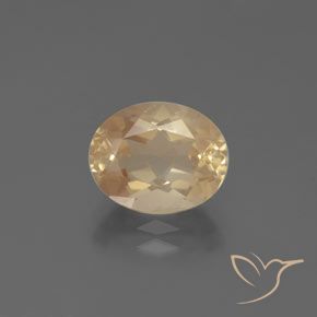2.83ct Натуральный Светло-персиково-золотой Андезин-Лабрадорит, Овал, Прозрачный