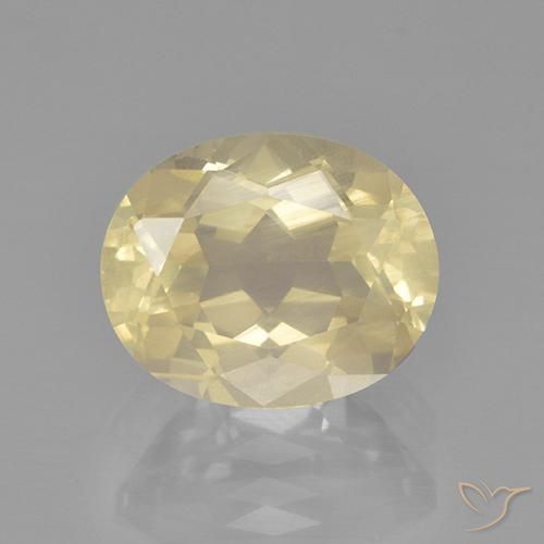 3.86ct Натуральный Светло-желтый Андезин-Лабрадорит, Овал, Прозрачный