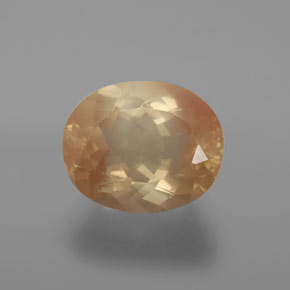 4.39 карата, натуральный Медово-оранжевый Андезин-Лабрадорит, Огранка Овал, Прозрачный