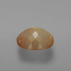 4.39 карата, натуральный Медово-оранжевый Андезин-Лабрадорит, Огранка Овал, Прозрачный