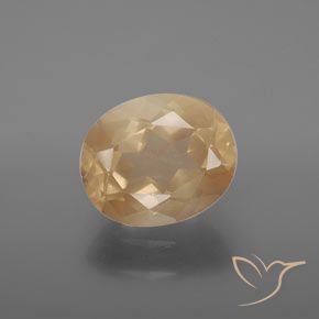 3.52ct Натуральный Светло-персиково-золотой Андезин-Лабрадорит, Овал, Прозрачный