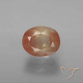 3.04ct Натуральный Персик-золотой Андезин-Лабрадорит, Овал, Прозрачный