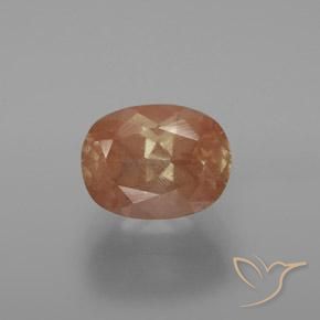 3.54ct Натуральный Грейпфрут Апельсин Андезин-Лабрадорит, Овал, Прозрачный