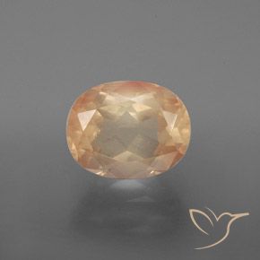 3.25ct Натуральный Канталупа Апельсин Андезин-Лабрадорит, Овал, Прозрачный