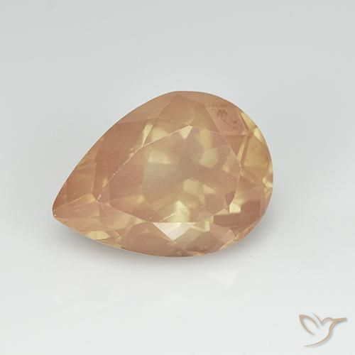 3.31ct Натуральный Светло-оранжевый Андезин-Лабрадорит, Форма груши, Прозрачный
