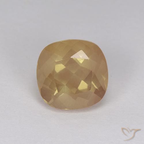 2.98ct Натуральный Золотисто-Апельсиновый Андезин-Лабрадорит, Подушка, Прозрачный