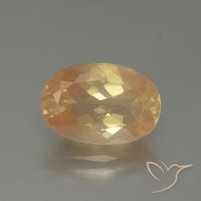 3.82ct Натуральный Светло-персиково-золотой Андезин-Лабрадорит, Овал, Прозрачный