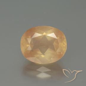 4.31ct Натуральный Светло-персиково-золотой Андезин-Лабрадорит, Овал, Прозрачный