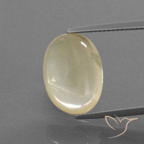 10.97ct Натуральный Кремовый Андезин-Лабрадорит, Овал, Прозрачный