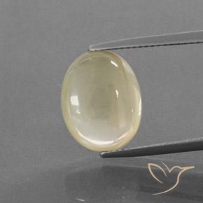 9.15ct Натуральный Кремовый Андезин-Лабрадорит, Овал, Прозрачный