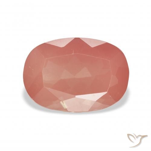 3.44ct Натуральный Средний красный Андезин-Лабрадорит, Подушка, Прозрачный