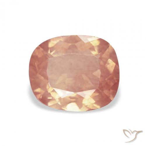 1.95ct Натуральный Светло-красновато-оранжевый Андезин-Лабрадорит, Подушка, Прозрачный