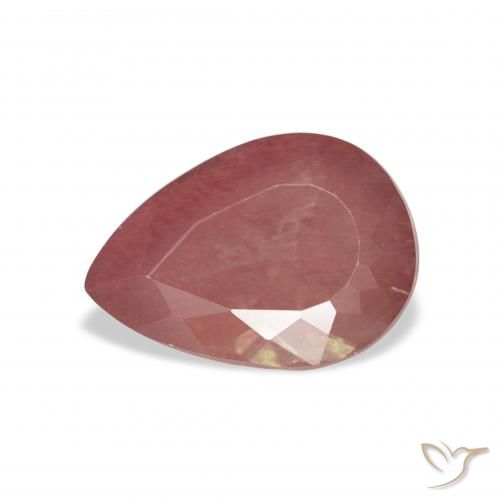 2.86ct Натуральный Глубокий розовый розовый Андезин-Лабрадорит, Форма груши, Прозрачный