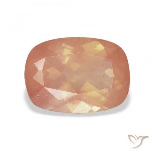 3.58ct Натуральный Красновато-оранжевый Андезин-Лабрадорит, Подушка, Прозрачный