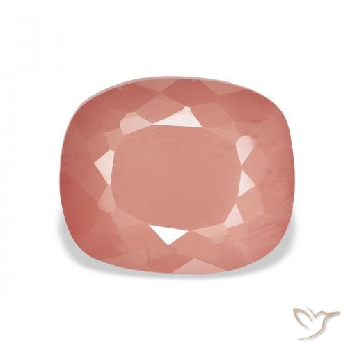 5.02ct Натуральный Бледно-красновато-оранжевый Андезин-Лабрадорит, Подушка, Полупрозрачный