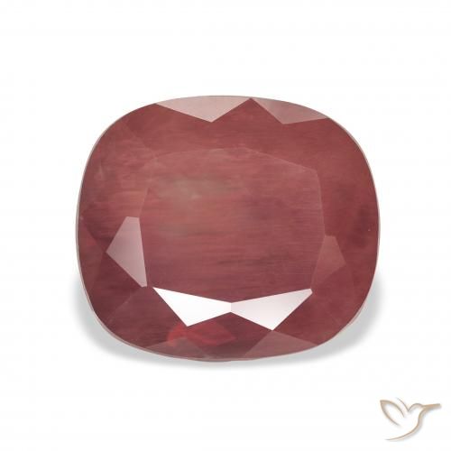 4.23ct Натуральный Темно-красный Андезин-Лабрадорит, Подушка, Полупрозрачный