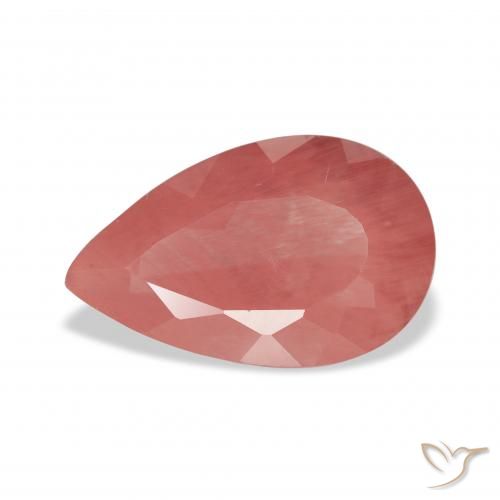 2.68ct Натуральный Средний красный Андезин-Лабрадорит, Форма груши, Полупрозрачный