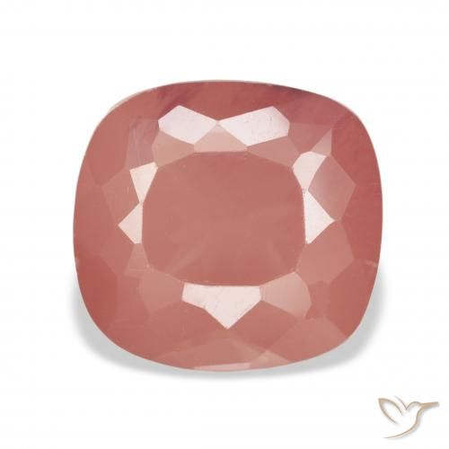 4.52ct Натуральный Бледно-красновато-оранжевый Андезин-Лабрадорит, Подушка, Прозрачный
