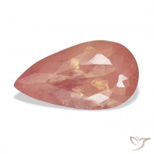 5.89ct Натуральный Средний розовый Андезин-Лабрадорит, Форма груши, Прозрачный