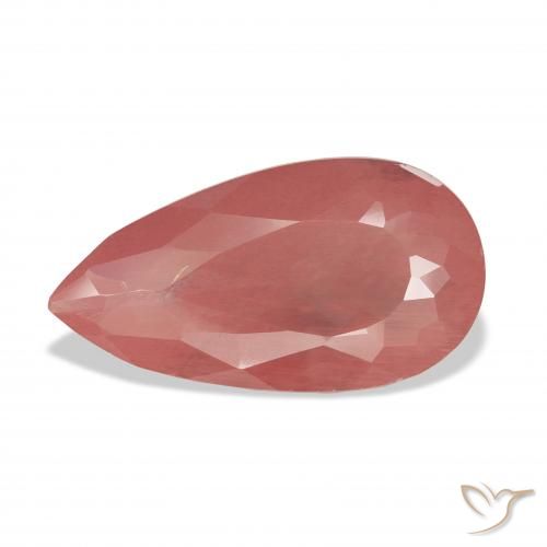 7.29ct Натуральный Средний красный Андезин-Лабрадорит, Форма груши, Прозрачный