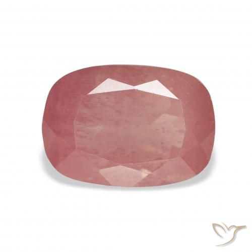 3.53ct Натуральный Красновато-розовый Андезин-Лабрадорит, Подушка, Прозрачный