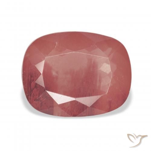 6.19ct Натуральный Бледно-красновато-оранжевый Андезин-Лабрадорит, Подушка, Прозрачный