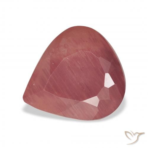 4.57ct Натуральный Средний красный Андезин-Лабрадорит, Форма груши, Полупрозрачный
