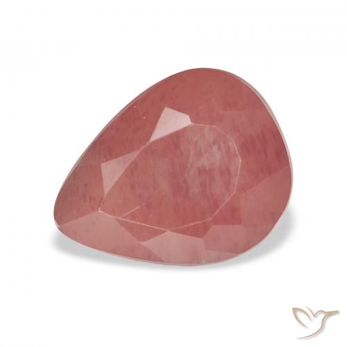 2.29ct Натуральный Малиново-розовый Андезин-Лабрадорит, Форма груши, Полупрозрачный