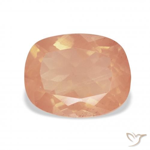 4.00ct Натуральный Светло-красновато-оранжевый Андезин-Лабрадорит, Подушка, Прозрачный