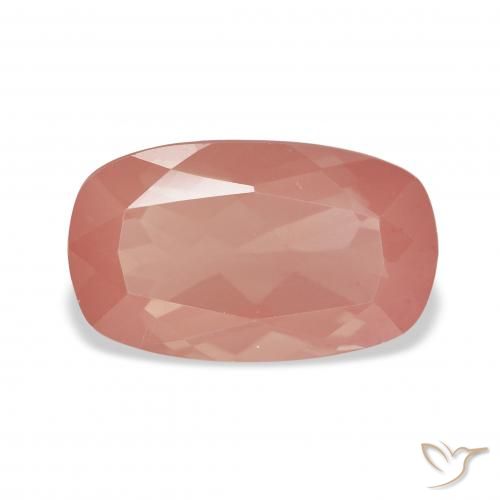 3.22ct Натуральный Малиново-розовый Андезин-Лабрадорит, Подушка, Прозрачный