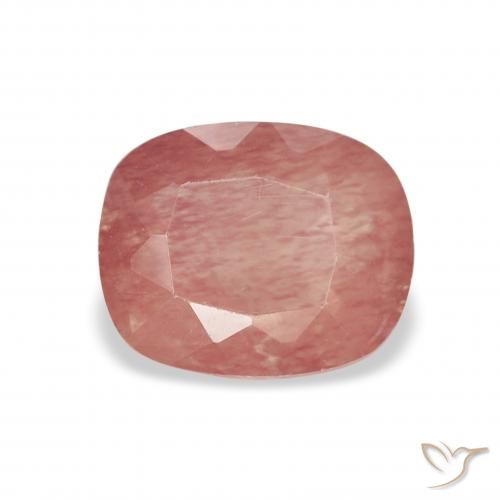 1.33ct Натуральный Малиново-розовый Андезин-Лабрадорит, Подушка, Прозрачный