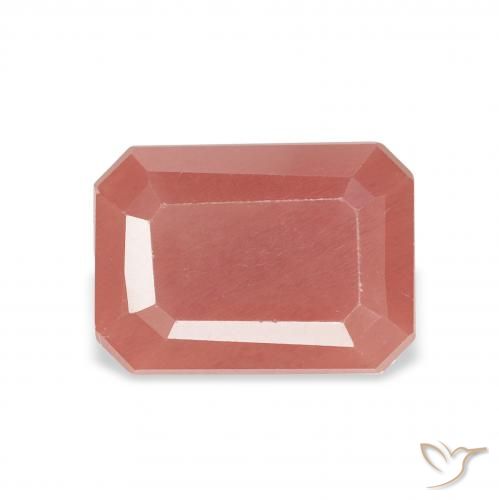 1.83ct Натуральный Средний красный Андезин-Лабрадорит, Изумрудная огранка, Полупрозрачный