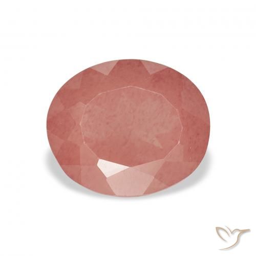 2.25ct Натуральный Бледно-красновато-оранжевый Андезин-Лабрадорит, Овал, Полупрозрачный