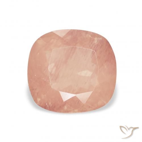 2.35ct Натуральный Светло-оранжево-розовый Андезин-Лабрадорит, Подушка, Прозрачный