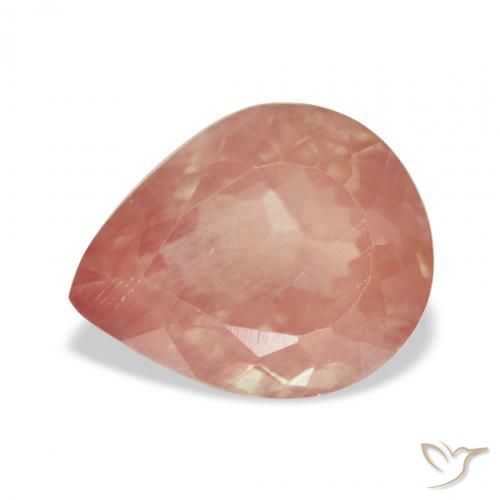 3.24ct Натуральный Средний красный Андезин-Лабрадорит, Форма груши, Прозрачный