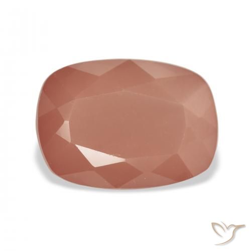 4.59ct Оранжево-розовый Андезин-Лабрадорит, Подушка, Полупрозрачный