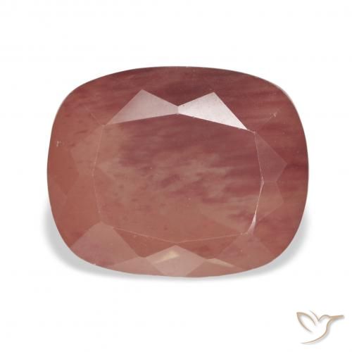 5.27ct Натуральный Оранжево-Красный Андезин-Лабрадорит, Подушка, Прозрачный