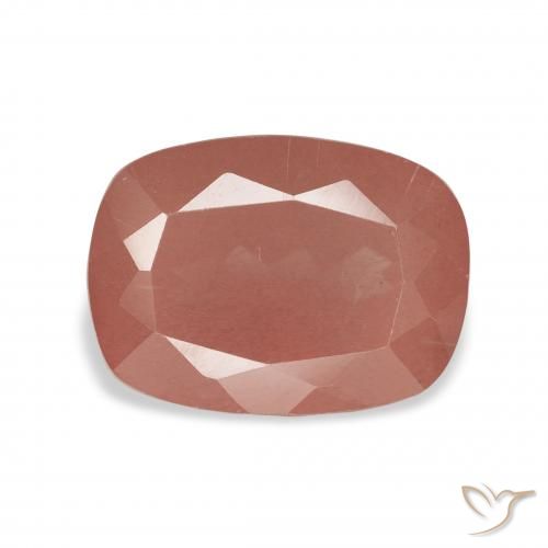 3.70ct Бледно-красновато-оранжевый Андезин-Лабрадорит, Подушка, Прозрачный