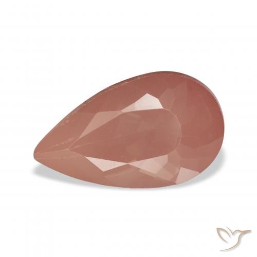 3.96ct Натуральный Средний красный Андезин-Лабрадорит, Форма груши, Прозрачный